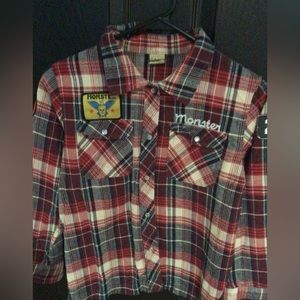 Boys size 10 flannel by monster republic